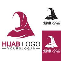 Hijab-Logo-Design-Vektorvorlage vektor