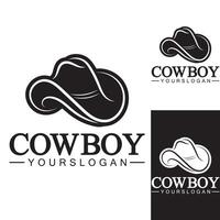 Cowboyhut-Logo-Symbol-Vektor-Design-Vorlage vektor