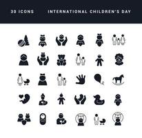 Vektor einfache Symbole des internationalen Kindertages