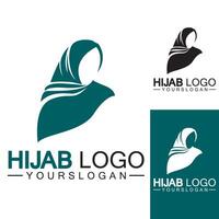 Hijab-Logo-Design-Vektorvorlage vektor