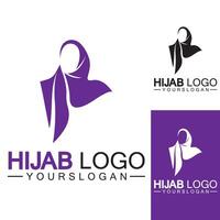 Hijab-Logo-Design-Vektorvorlage vektor
