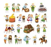 oktoberfest-illustrationssatz vektor