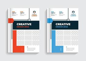 Cover-Vorlage für Unternehmensbroschüren. Corporate Cover Design Theme Layout abstrakt bunt kreatives und modernes Seitenthema vektor
