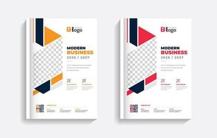 Cover-Vorlage für Unternehmensbroschüren. Corporate Cover Design Theme Layout abstrakt bunt kreatives und modernes Seitenthema vektor