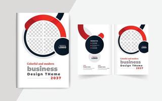 Cover-Vorlage für Unternehmensbroschüren. Corporate Cover Design Theme Layout abstrakt bunt kreatives und modernes Seitenthema vektor