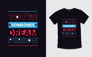 motivierende Zitate modernes Typografie-T-Shirt-Design vektor