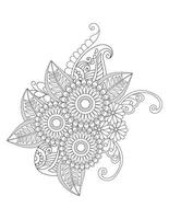 Mehndi-Blumenmuster für Henna-Zeichnung für Malvorlagen für Erwachsene vektor