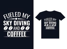 kaffe tshirt design typografi för tryck vektor