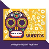 dia des los muertos sammlungsvektor geometrisches plakat, hintergrund, einladungskarte vektor