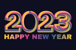 frohes neues jahr 2023 winterurlaub grußkarte entwurfsvorlage. ende 2022 und anfang 2023. das konzept für den beginn des neuen jahres. das Kalenderblatt dreht sich um und das neue Jahr beginnt. vektor