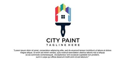 Stadtfarben-Logo, Hausfarbe, Maldienste, Mallogo vektor
