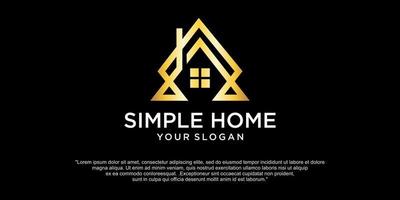 einfaches Haus Immobilien Architektur Bau Logo Vektor Icon