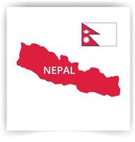 nepal-flagge für den unabhängigkeitstag und hochdetaillierte vektorkarte nepal vektor
