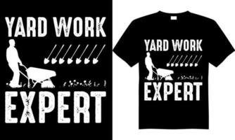yard work t-shirt design vektor gratis nedladdning