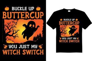 Halloween-Butterblume-T-Shirt-Designvektor vektor