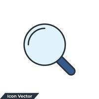 Sök ikon logotyp vektorillustration. förstoringsglas symbol mall för grafik och webbdesign samling vektor