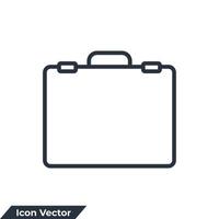 Aktenkoffer-Symbol-Logo-Vektor-Illustration. Taschensymbolvorlage für Grafik- und Webdesign-Sammlung vektor