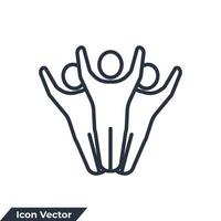 team ikon logotyp vektor illustration. människor symbol mall för grafik och webbdesign samling