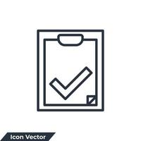 Checkliste Symbol Logo Vektor Illustration. Zwischenablage-Symbolvorlage für Grafik- und Webdesign-Sammlung