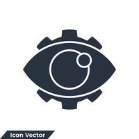 Vision-Symbol-Logo-Vektor-Illustration. Augenzahnrad-Symbolvorlage für Grafik- und Webdesign-Sammlung vektor