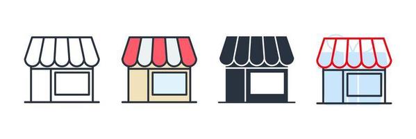 Shop-Symbol-Logo-Vektor-Illustration. Marktplatz-Symbolvorlage für Grafik- und Webdesign-Sammlung vektor