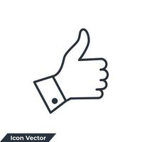 tummen upp ikon logotyp vektorillustration. en gilla-knapp för sociala nätverkstjänster symbolmall för grafik- och webbdesignsamling vektor