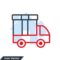 schnelle lieferung lkw symbol logo vektor illustration. schnelle versandsymbolvorlage für grafik- und webdesignsammlung
