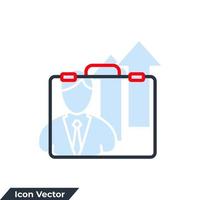 portfölj ikon logotyp vektor illustration. väska symbol mall för grafik och webbdesign samling