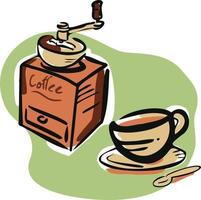 Kaffeevektorbild für Lebensmittel- und Getränkekonzept vektor