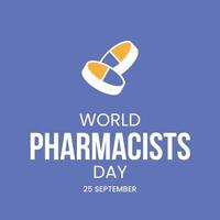 World pharmacists day design vektor