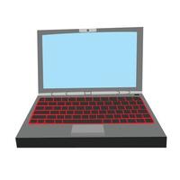 Laptop, ein relativ kleiner und leichter Personal Computer. eine flache Designillustration vektor