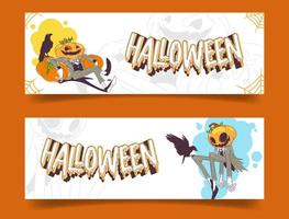 Halloween-Banner-Vektor-Illustration vektor