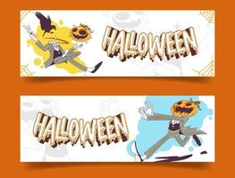halloween banner vektor illustration