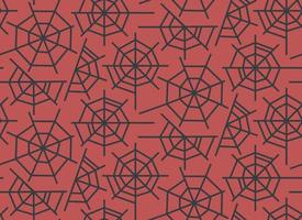 nahtloses Muster mit Spinnennetz. halloween-textur im flachen stil. vektor