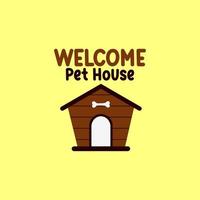barkitecture cartoon hundehaus, holz vogel, tierhaus vektor symbol logo symbol zeichen illustration. Flache Ikone der Hundehütte. isolierter, einfacher und minimalistischer Vektor