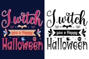 Halloween-Typografie-T-Shirt-Design vektor