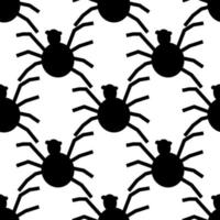 spindel sömlös bakgrund. vektor illustration i platt stil för halloween höstlov. spindel insekt skrämmande