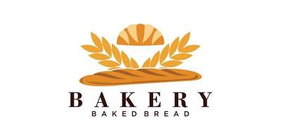 Bäckerei-Logo-Vorlage mit kreativem Konzept
