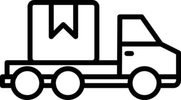 Pickup-Truck-Liniensymbol vektor