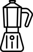 Symbol für die Moka-Pot-Linie vektor