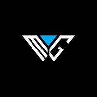 mg Brief Logo kreatives Design mit Vektorgrafik, mg einfaches und modernes Logo. vektor