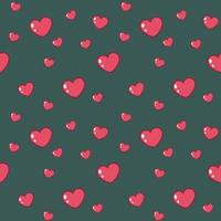 nahtloses Muster des Herzens rosa, auf einem weißen Hintergrund. Liebe, Valentinstag. Vektor-Illustration vektor