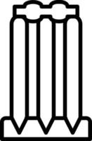 Stümpfe Liniensymbol vektor