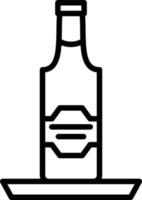 Symbol für die Bierflasche vektor