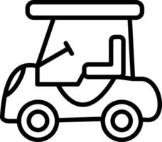Symbol für die Linie des Golfwagens vektor