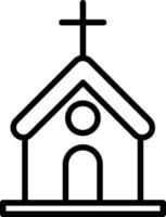 kyrkans linje ikon vektor