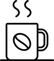 kaffe linje ikon vektor