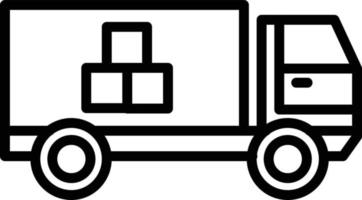 LKW-Liniensymbol vektor