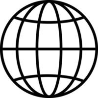 Globus-Liniensymbol vektor