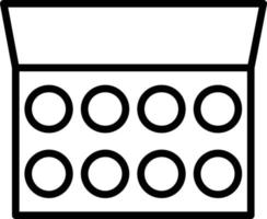 Symbol für Lidschattenlinie vektor